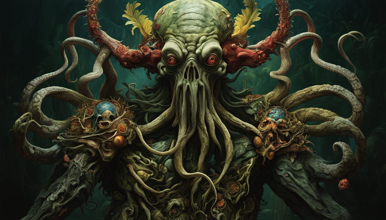 Gigeresque Archimboldo Cthulhu Creature in Post-Apocalyptic ...