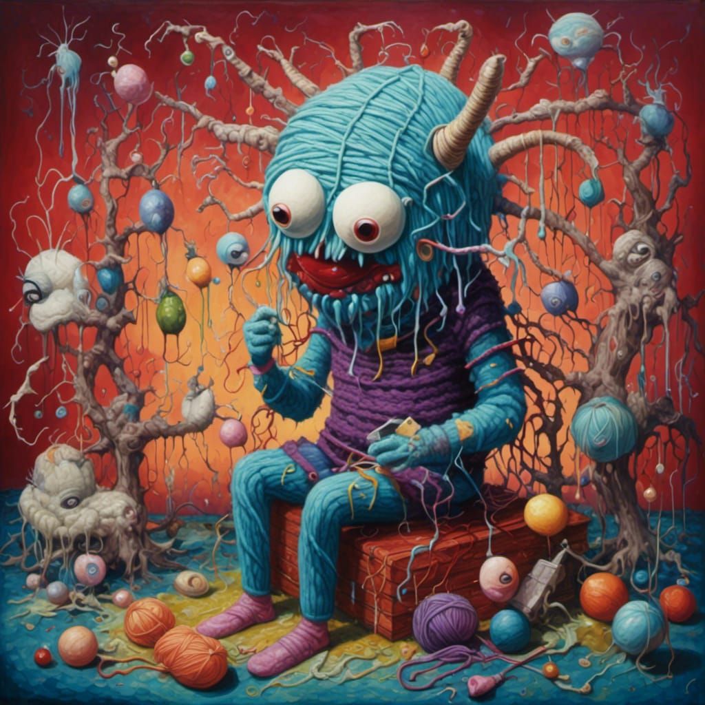 Yarn Monster Knitting: Pop Surrealism Style