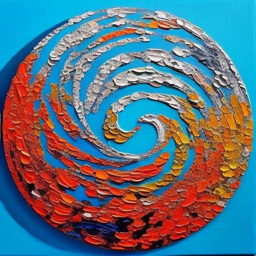 Yin Yang in Neo-Impressionist Expressionist Style