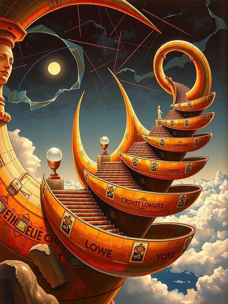 Ethereal Staircase Ascends and Descends in Impossible Loop