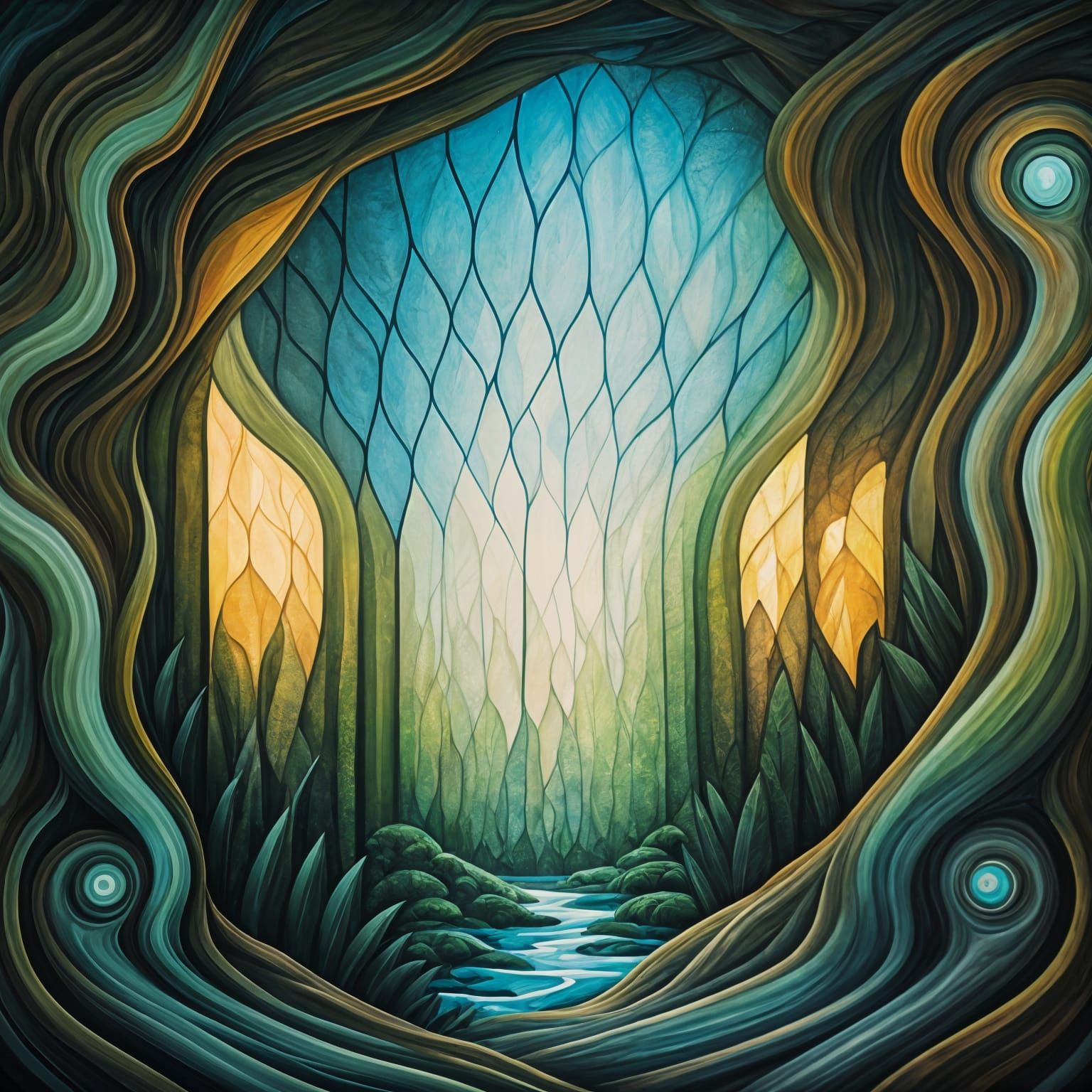 Abstract Acrylic Earth Reimagined