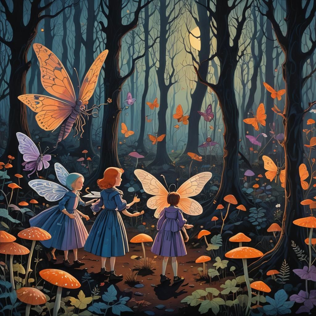 Der Struwwelpeter Scolding Children in Mystical Forest