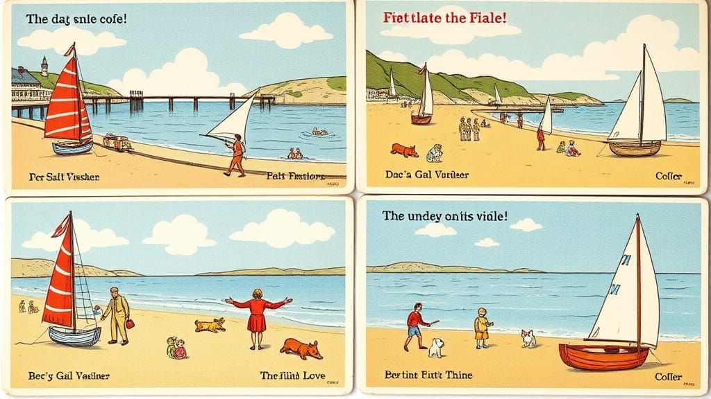 Funny Vintage Seaside Postcards Collection