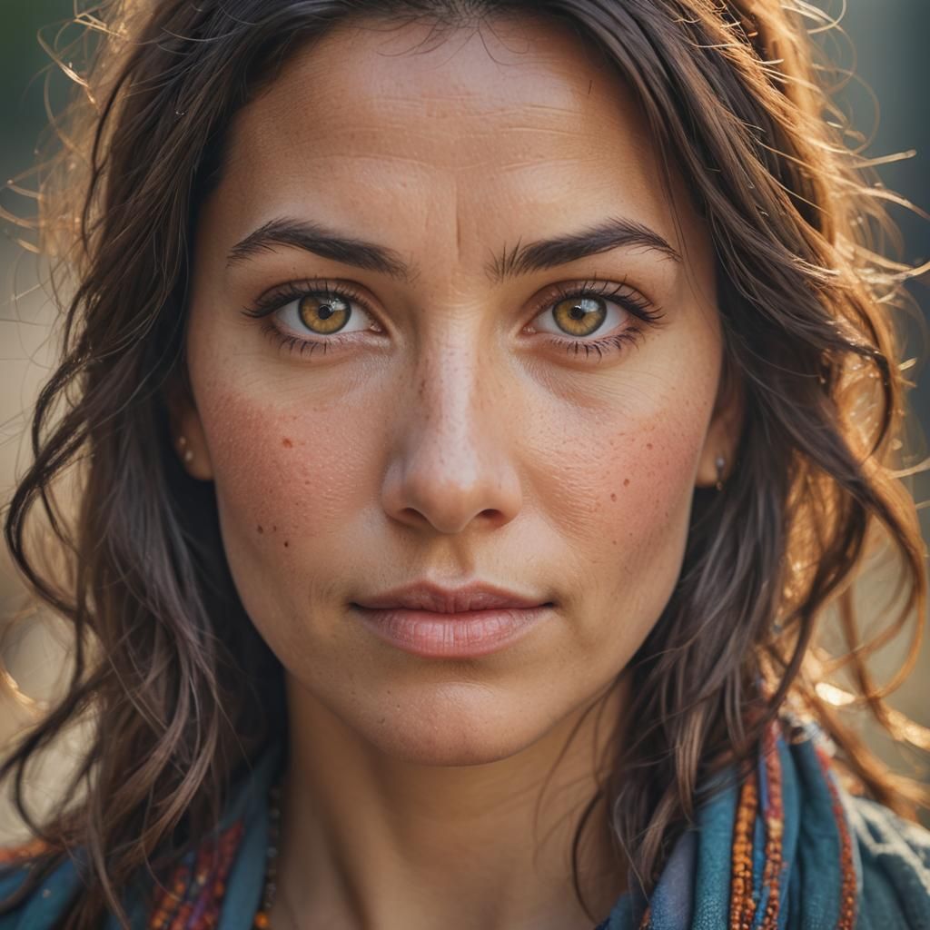 Professional Portrait of Confident Woman in Vivid Colors