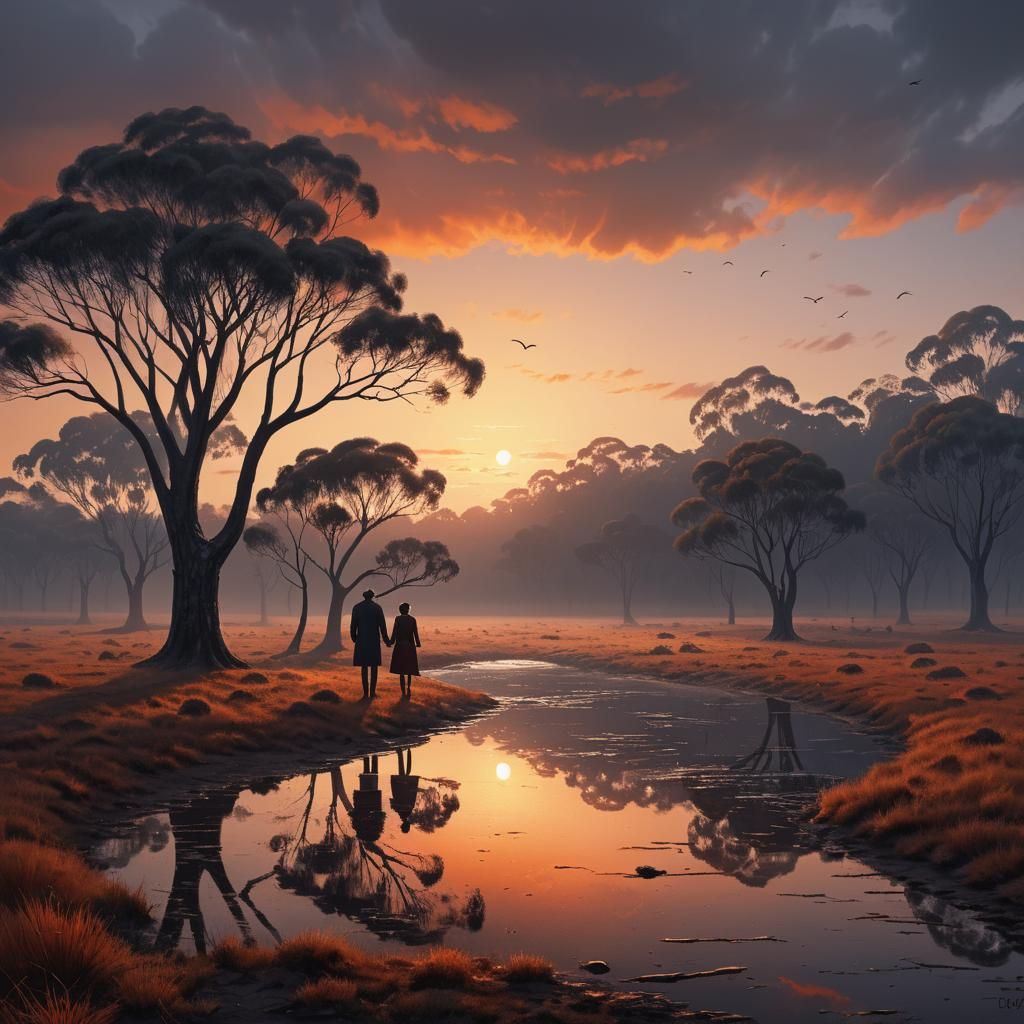 Farewell Look: Retro Australian Tonalism in 8k