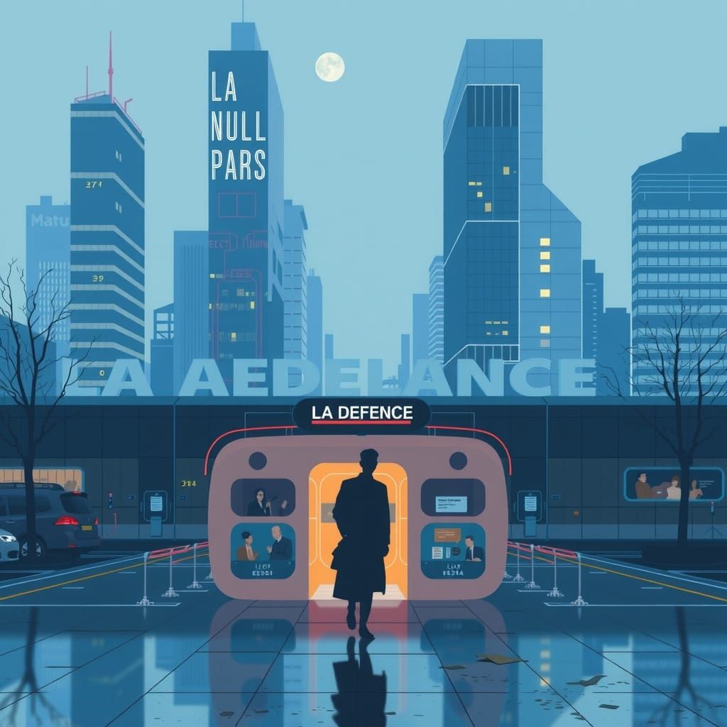 Paris Metropolitain Poster in Simon Stalenhag Style