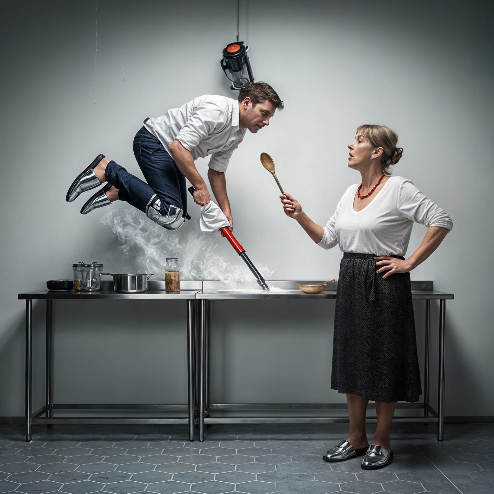 Zero gee kitchen antics