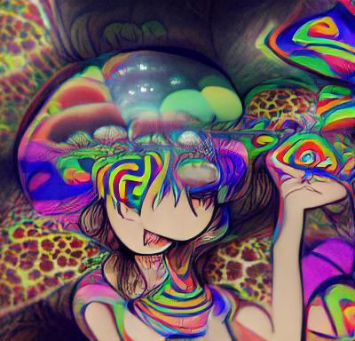 Psychedelic Abstract Art with Swirling Colors