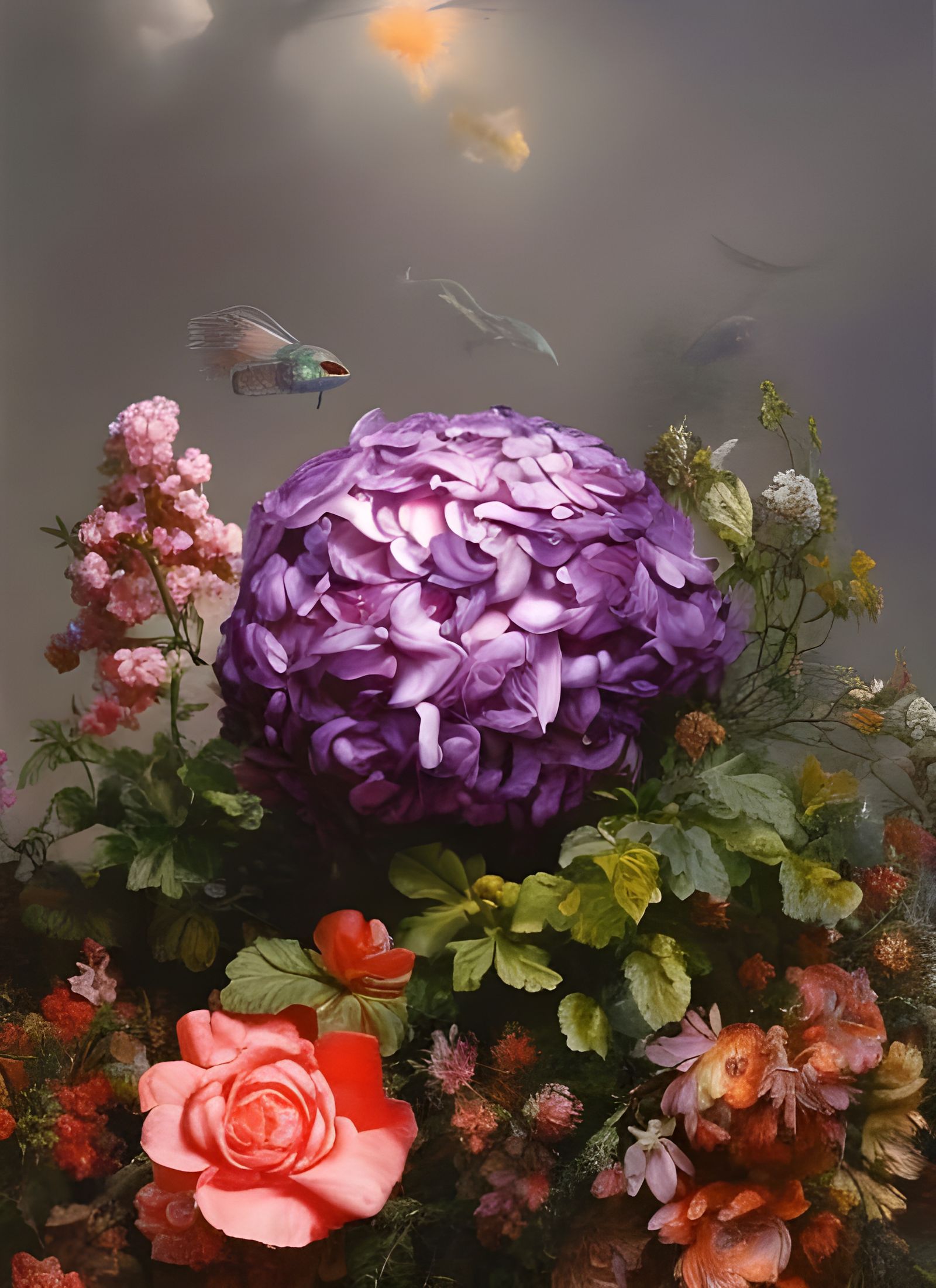 Dreamlike Floral Fractalscape in Ultrarealistic Style