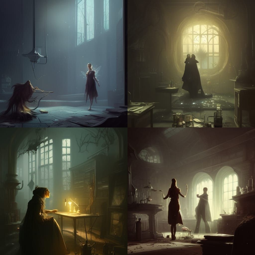 Hag Corrupts Fairy: Dark Fantasy Concept Art