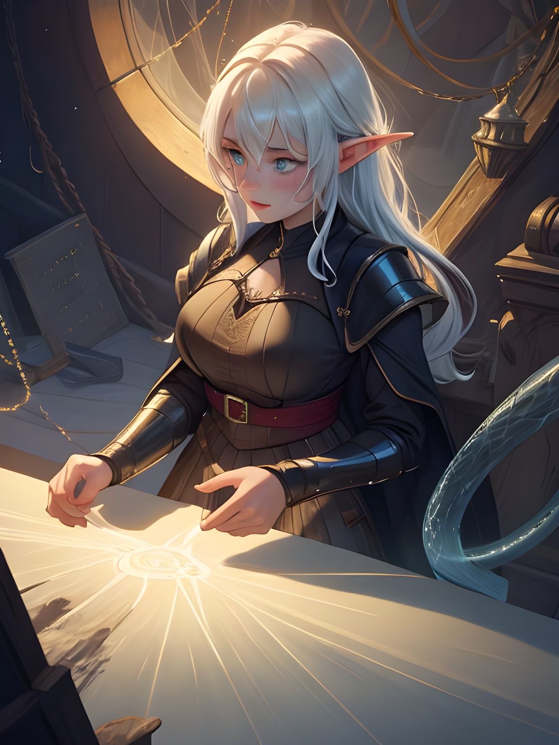 Heterochromatic Elf Conjures Light by the Sea