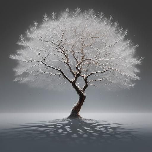 Abstract Tapestry of Snowflakes in Brush Strokes