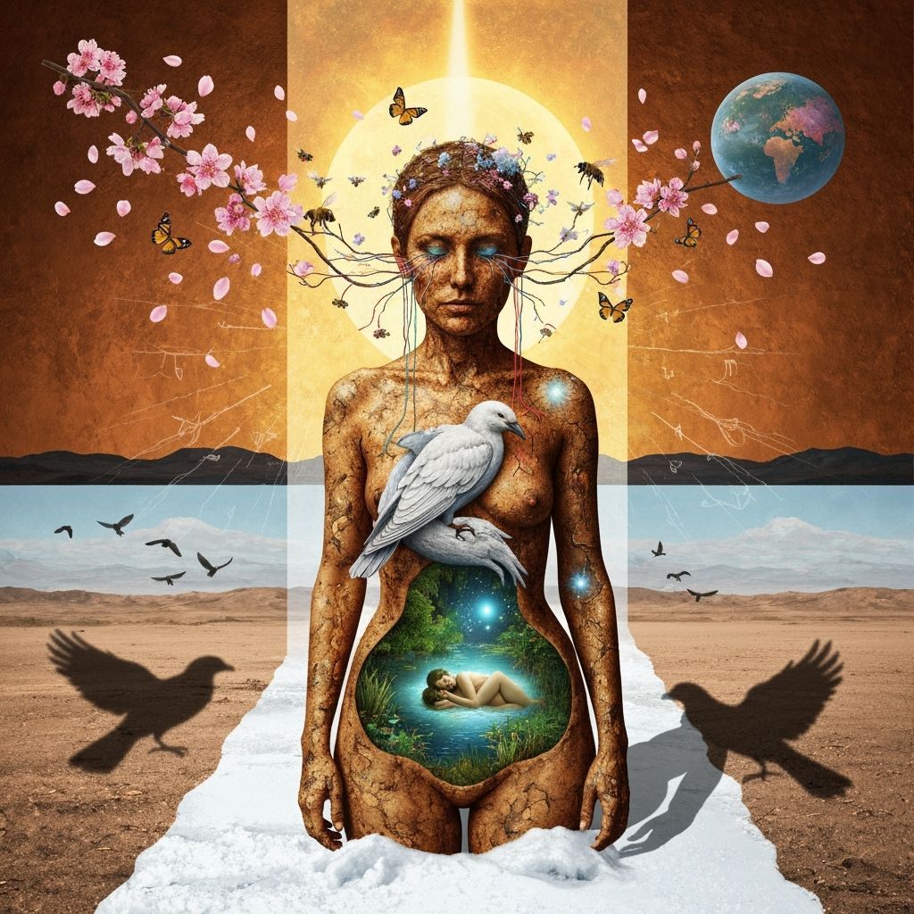 Mystical Shaman in Bioluminescent Oasis