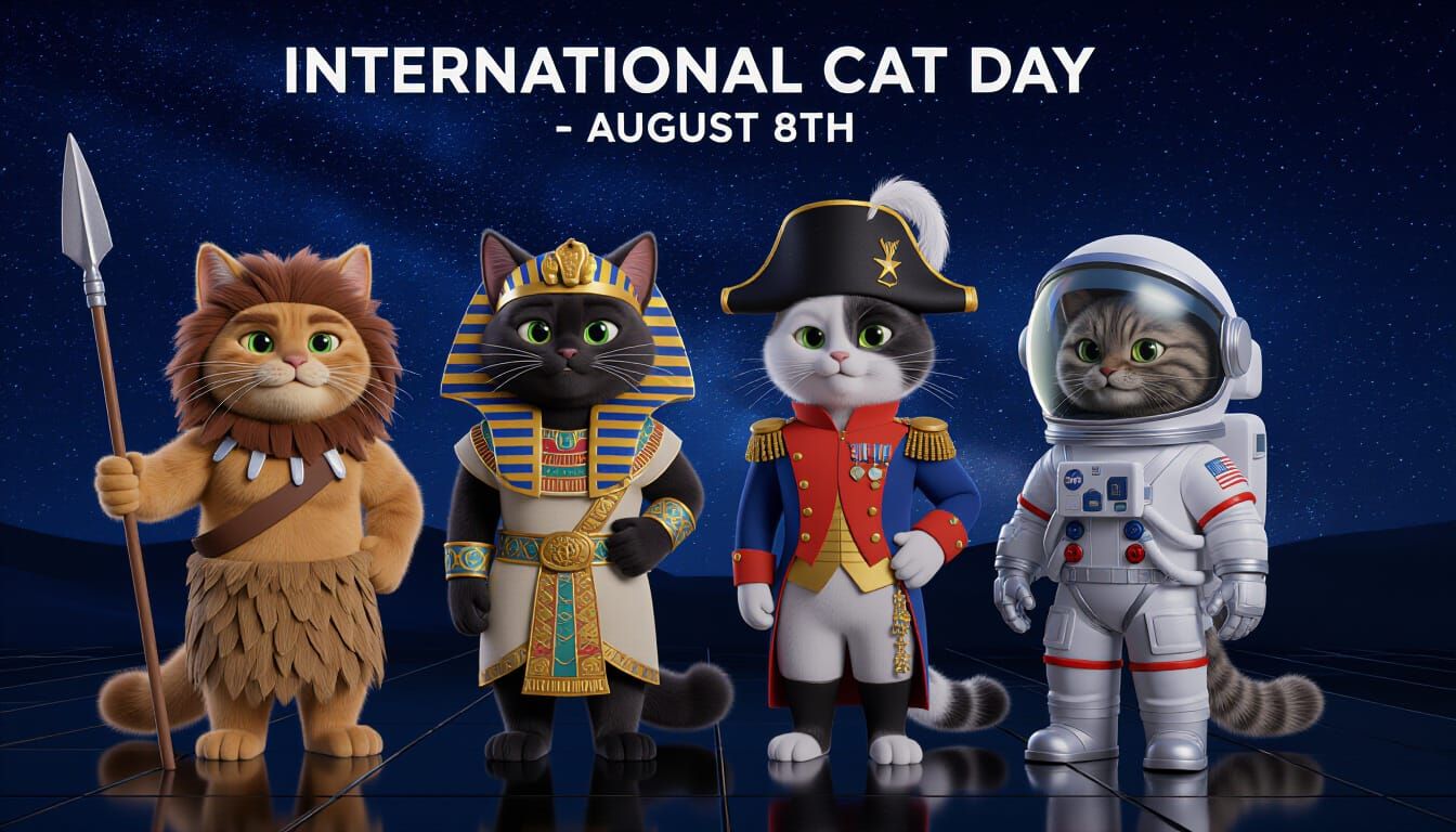 Funny Cats Celebrate International Cat Day in Pixar Style