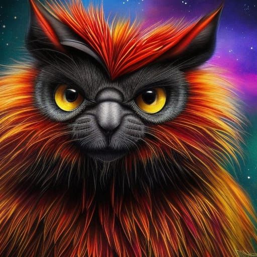 Cute Vampire Monster with Intricate Hat in Fantasycore Style