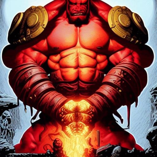 Hellboy Comic Book Art by Brooks and Mumford