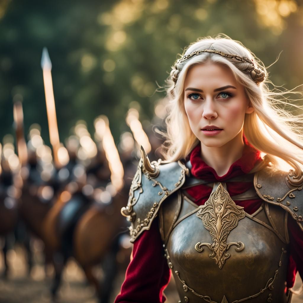 Elf Maiden Leads Cavalry Charge: Professional Photography