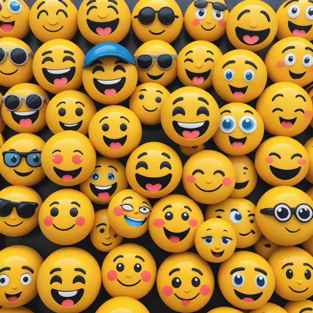 Unique Emoji Design in Minimalist Style