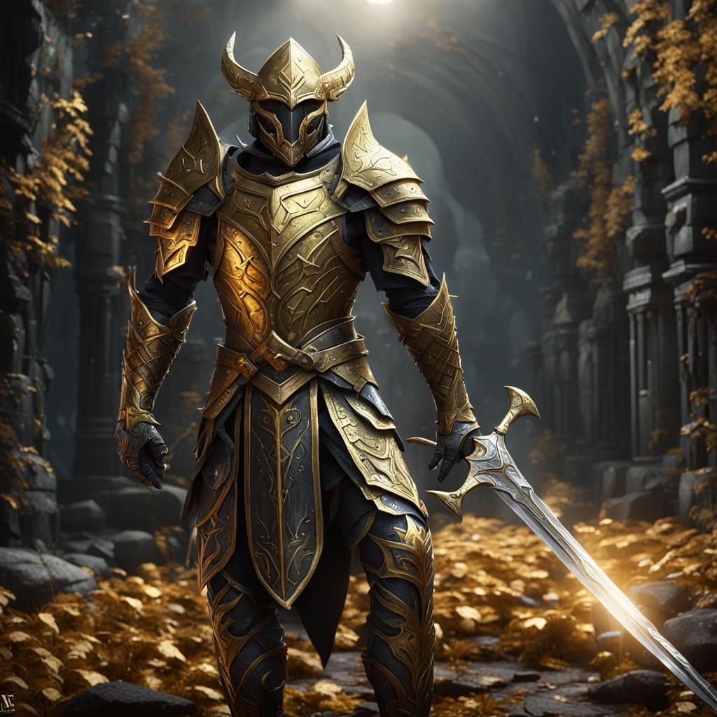 Elven Animated Armor in Dark Fantasy Underground