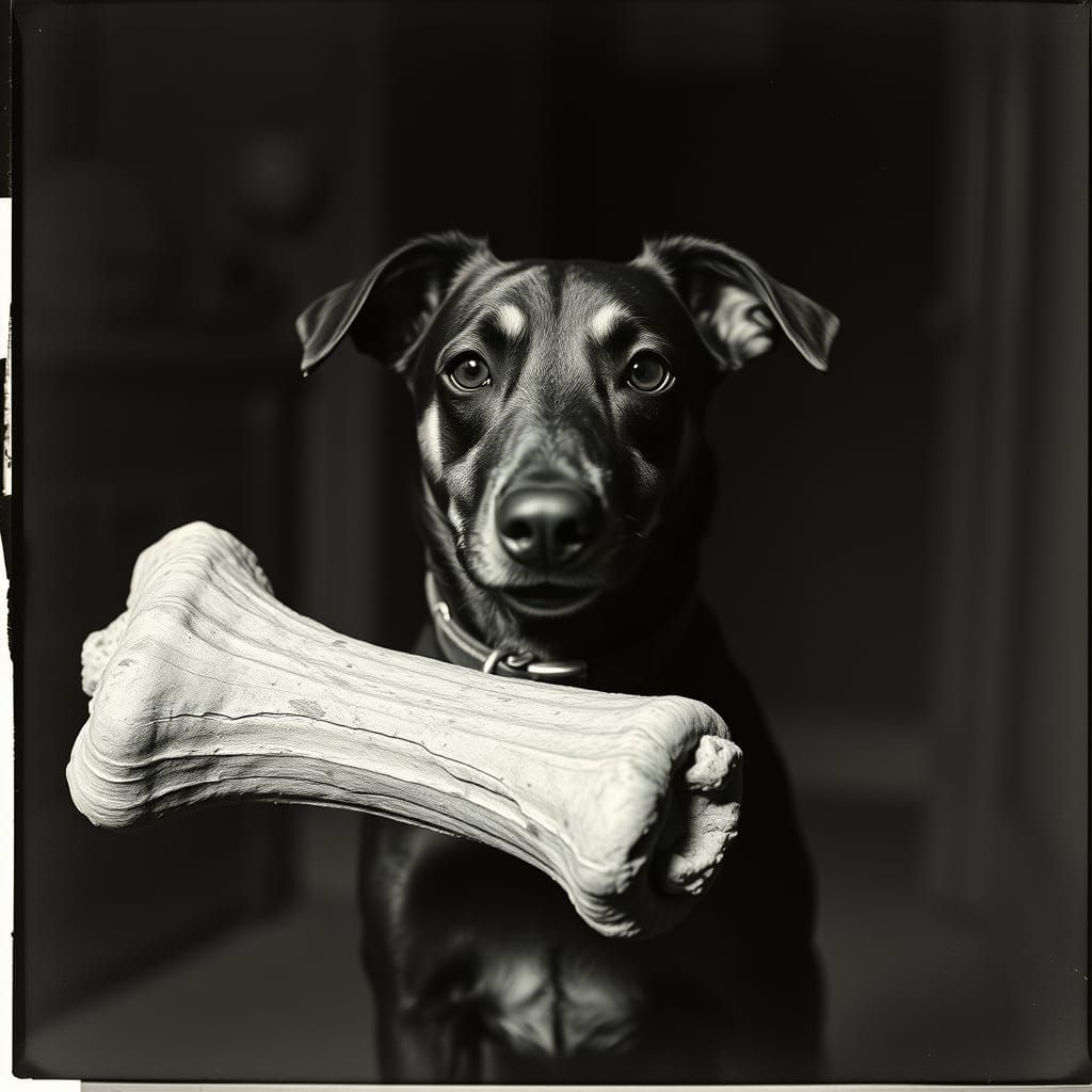 Vintage Canine in Black and White