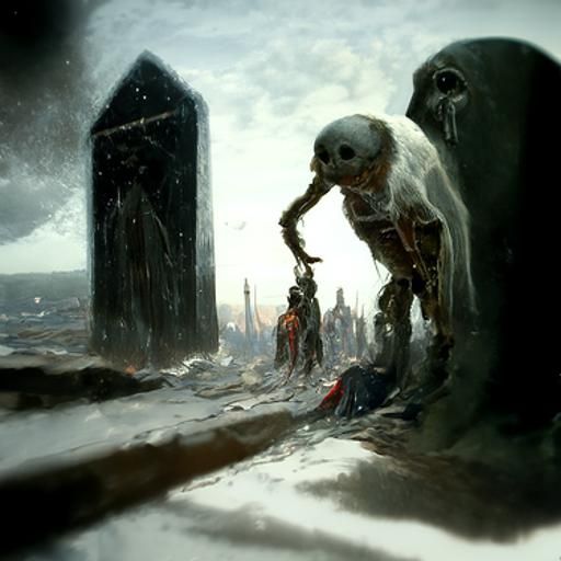 Dreadful Vision of 2050 in Gothic Horror Style