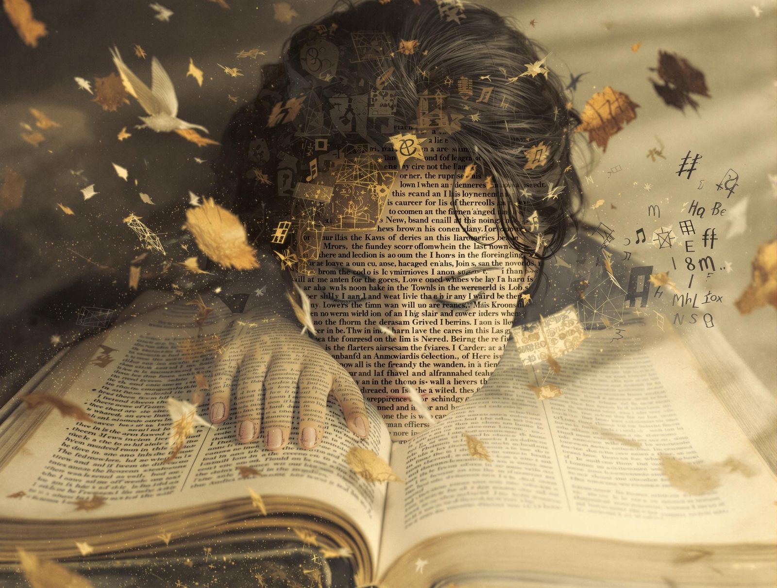 A Woman's Ethereal Encounter with Forgotten Knowledge