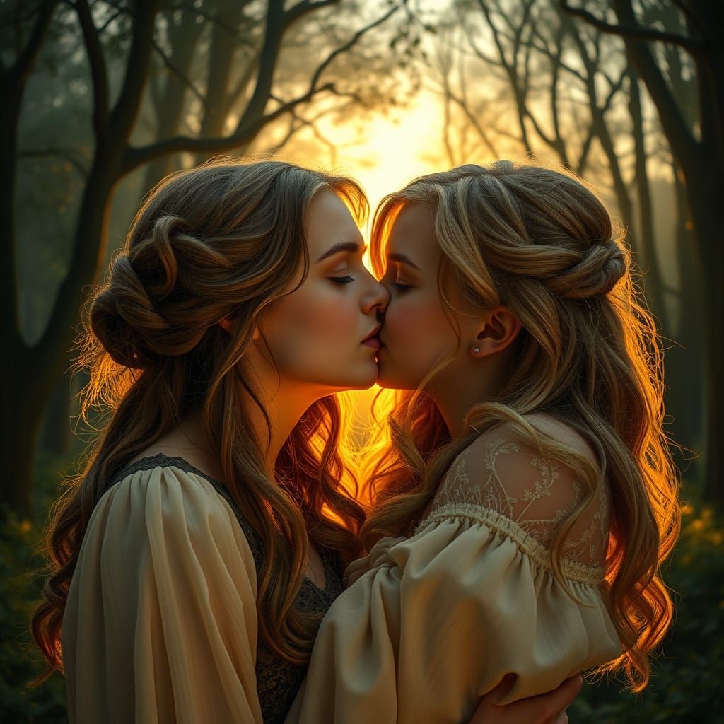 Luna Lovegood Kisses Hermione Granger in Enchanted Forest