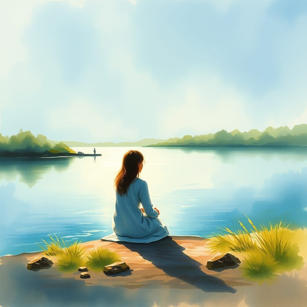 Inner Peace Found Beside a Tranquil River