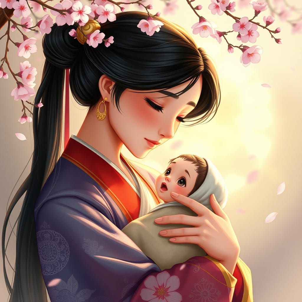 Motherly Love in Traditional Chinese Splendor