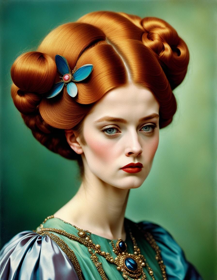 Glamorous Woman with Avant-Garde Hairstyle