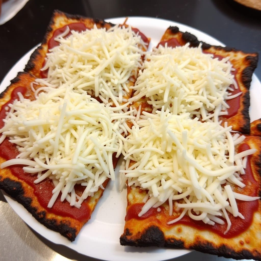 Ohio Style Pizza with Charred Edges and Shredded Cheese