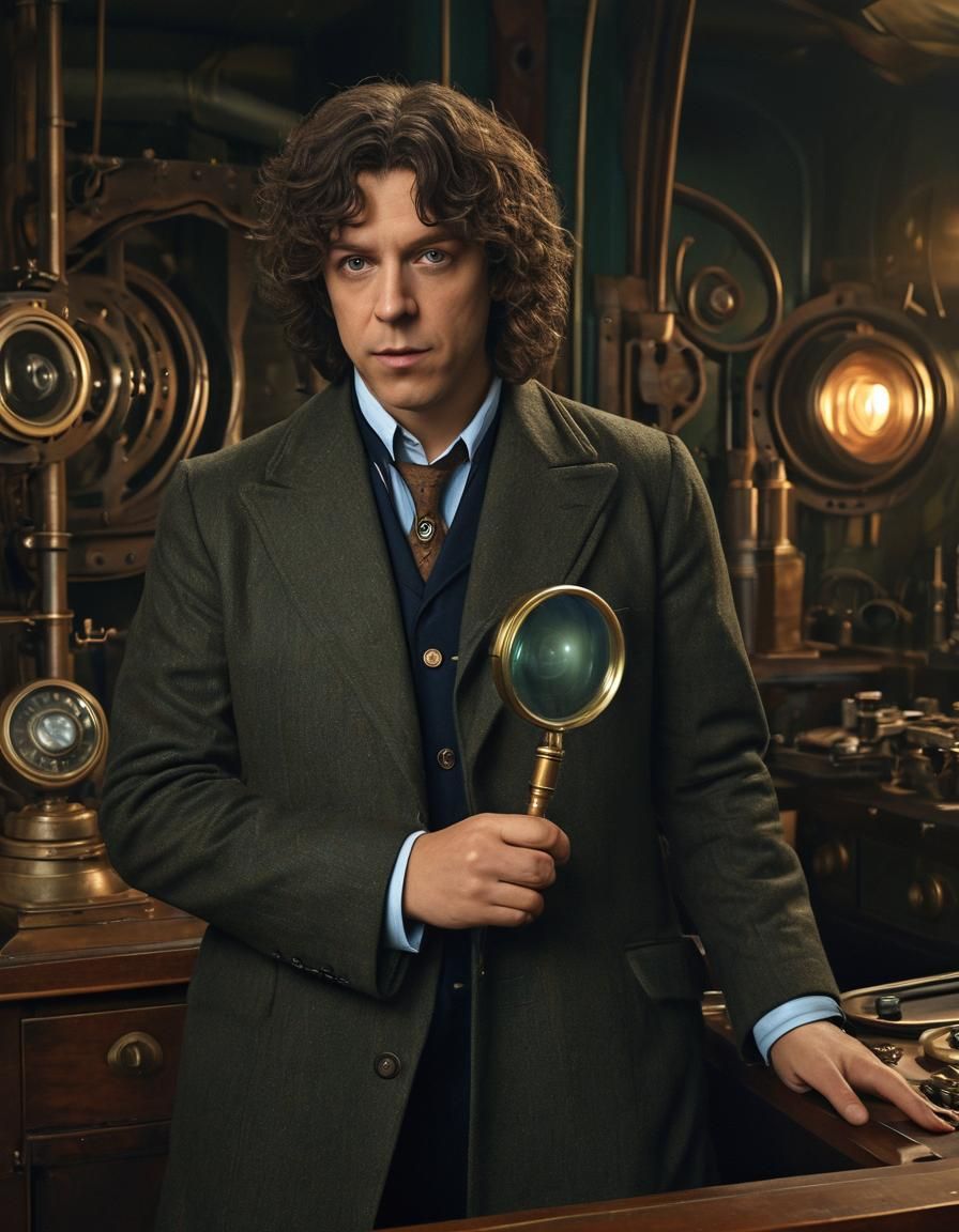 Jonathan Creek in Steampunk TARDIS Console Room