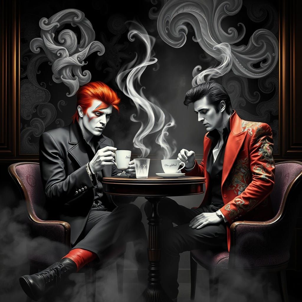 Iconic Musicians Meet in a Dreamlike Café in a Parallel Univ...