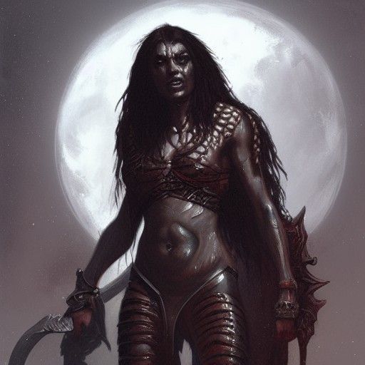 Fierce Klingon Warrior in Gothic Horror Style