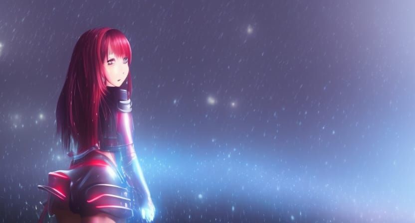 realistic very attractive Anime Girl, ultra detailed, hyper realistic, Pixar style,close up, queen, armor, bustling futu...