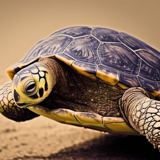 Turtle Eats the Sun: A Surreal Image