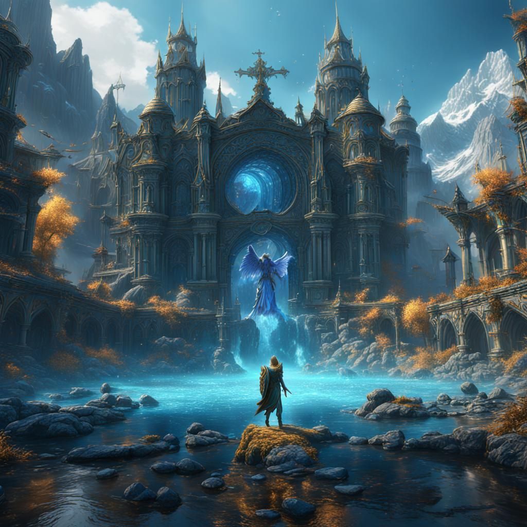 Detailed Angel in a Fantasy Concept Art