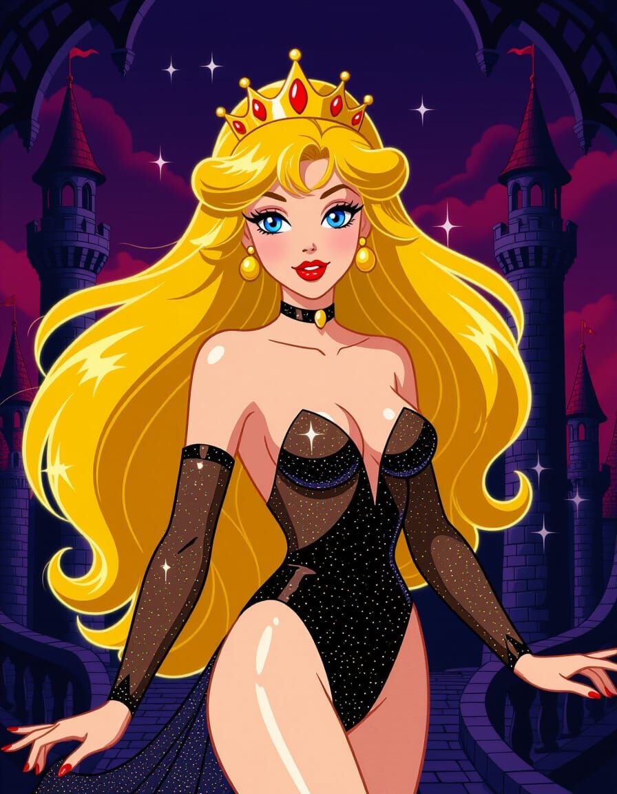 Princess Daphne in 80s Animation Style