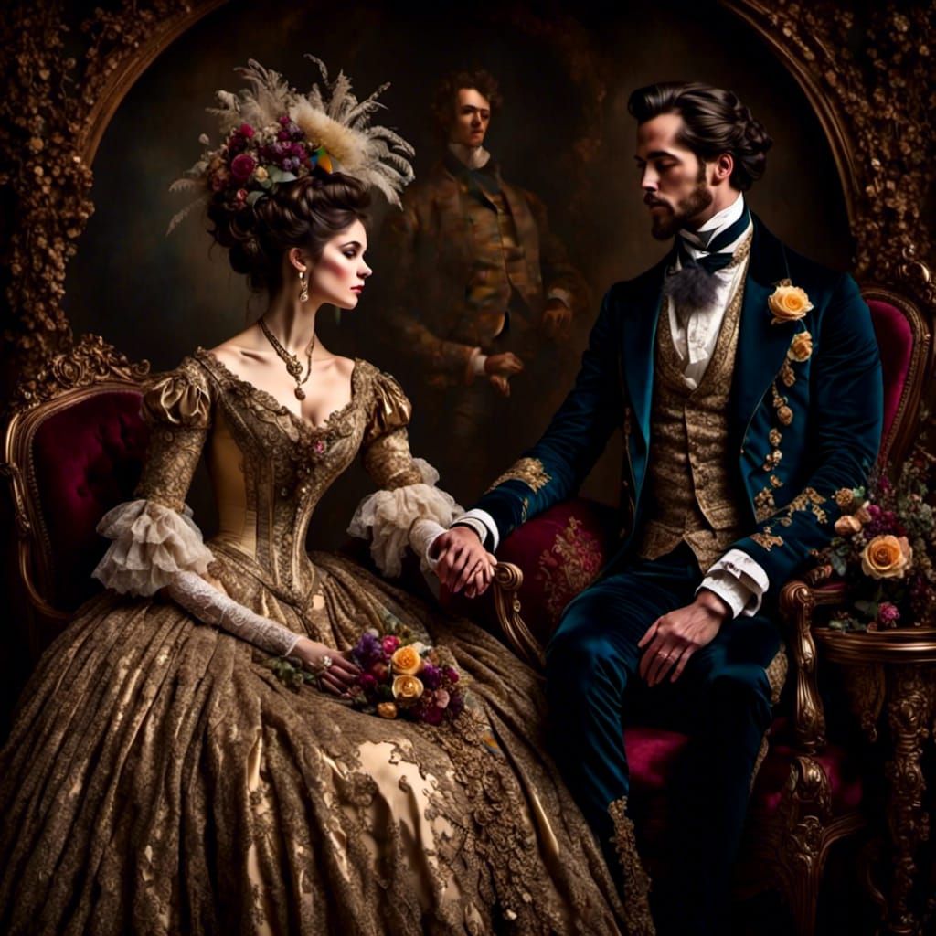 Elegant Victorian couple