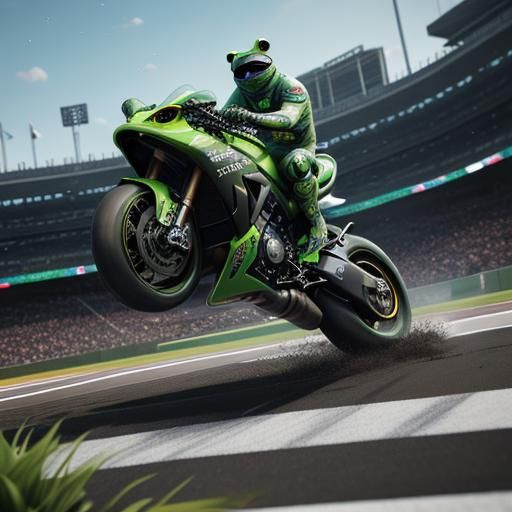 Frog Races Turtle: 3D Cinematic Game Art