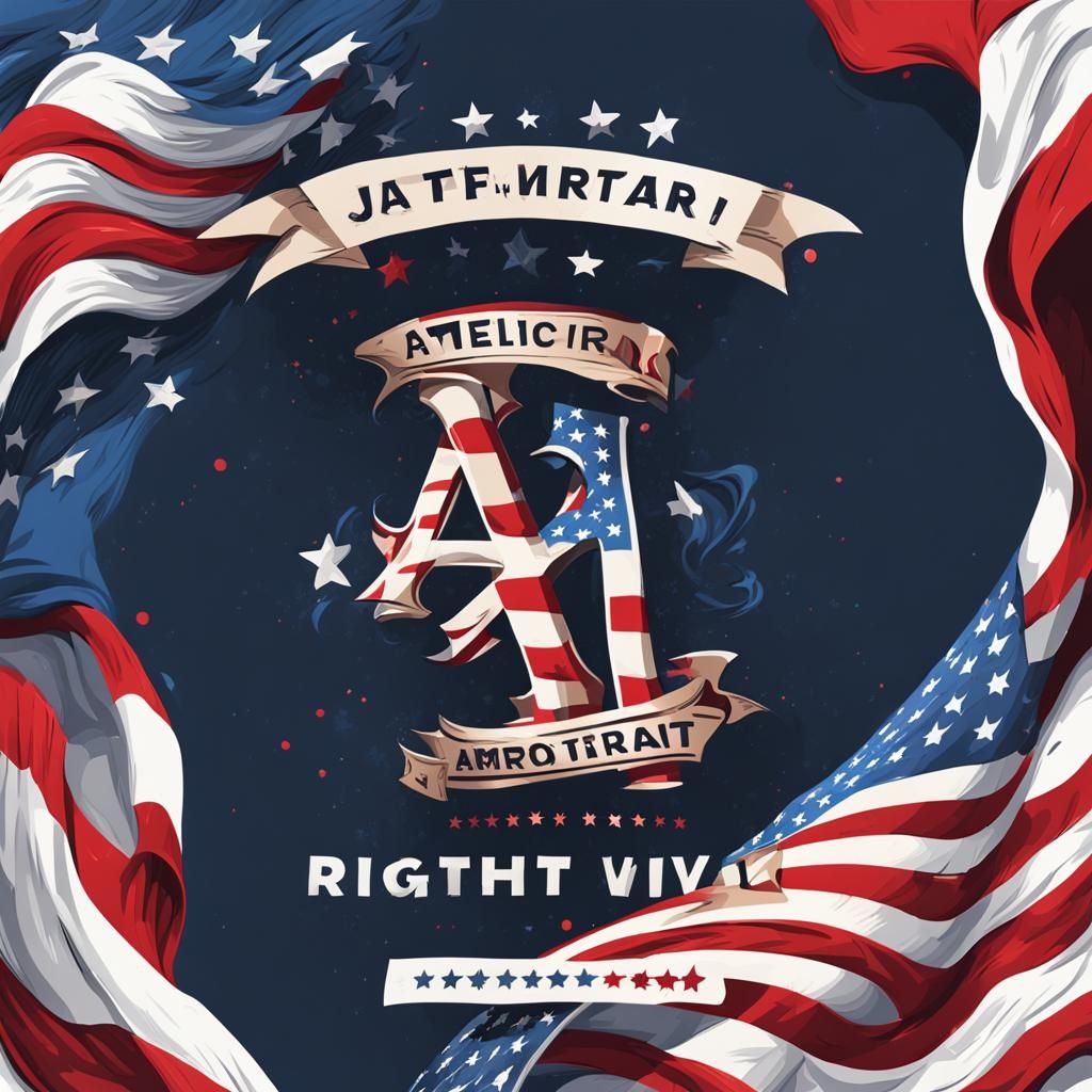 Cartoonish American Flag Banner for Political Satire