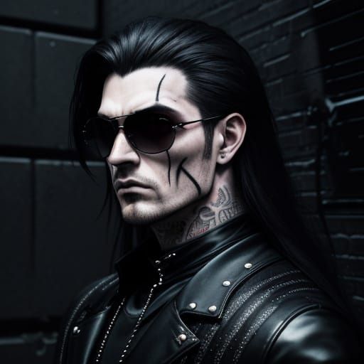 Mysterious Demonic Male in Dark Gothic Fantasy