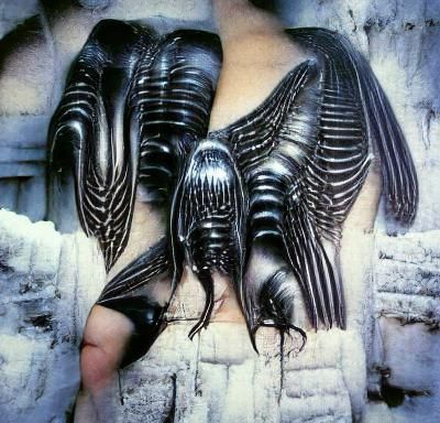 Biomechanical Wings in Giger Style