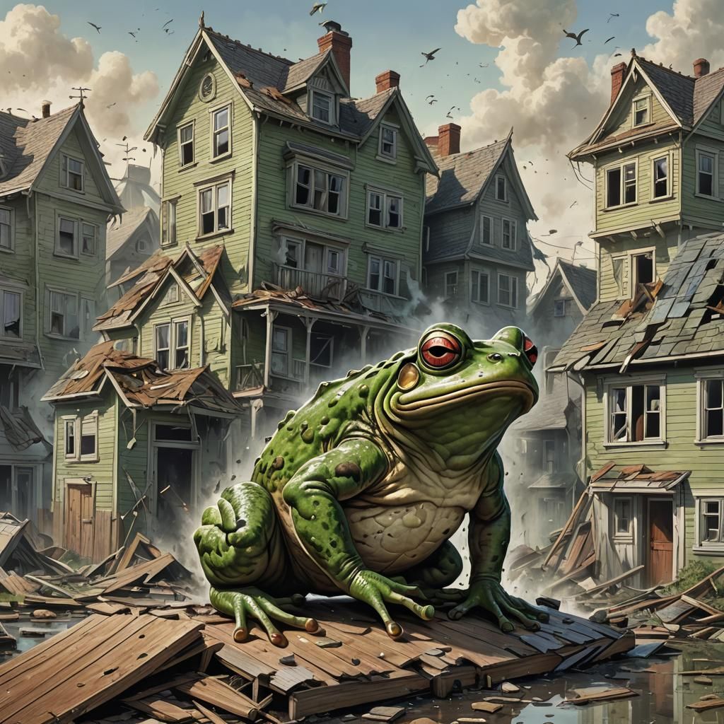 Giant Frog Rampage: City in Ruins