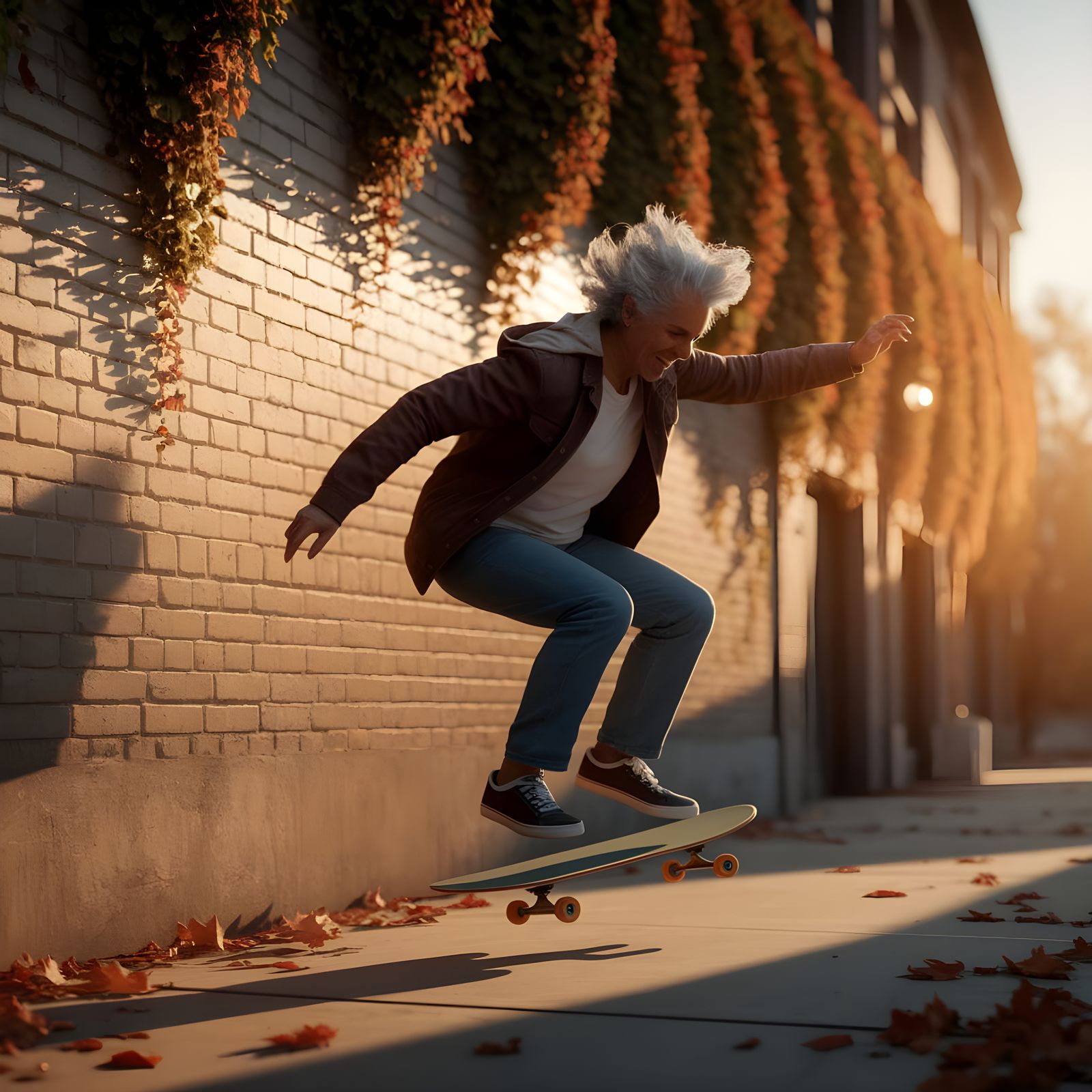 Never Too Old: Skateboarding in Golden Light