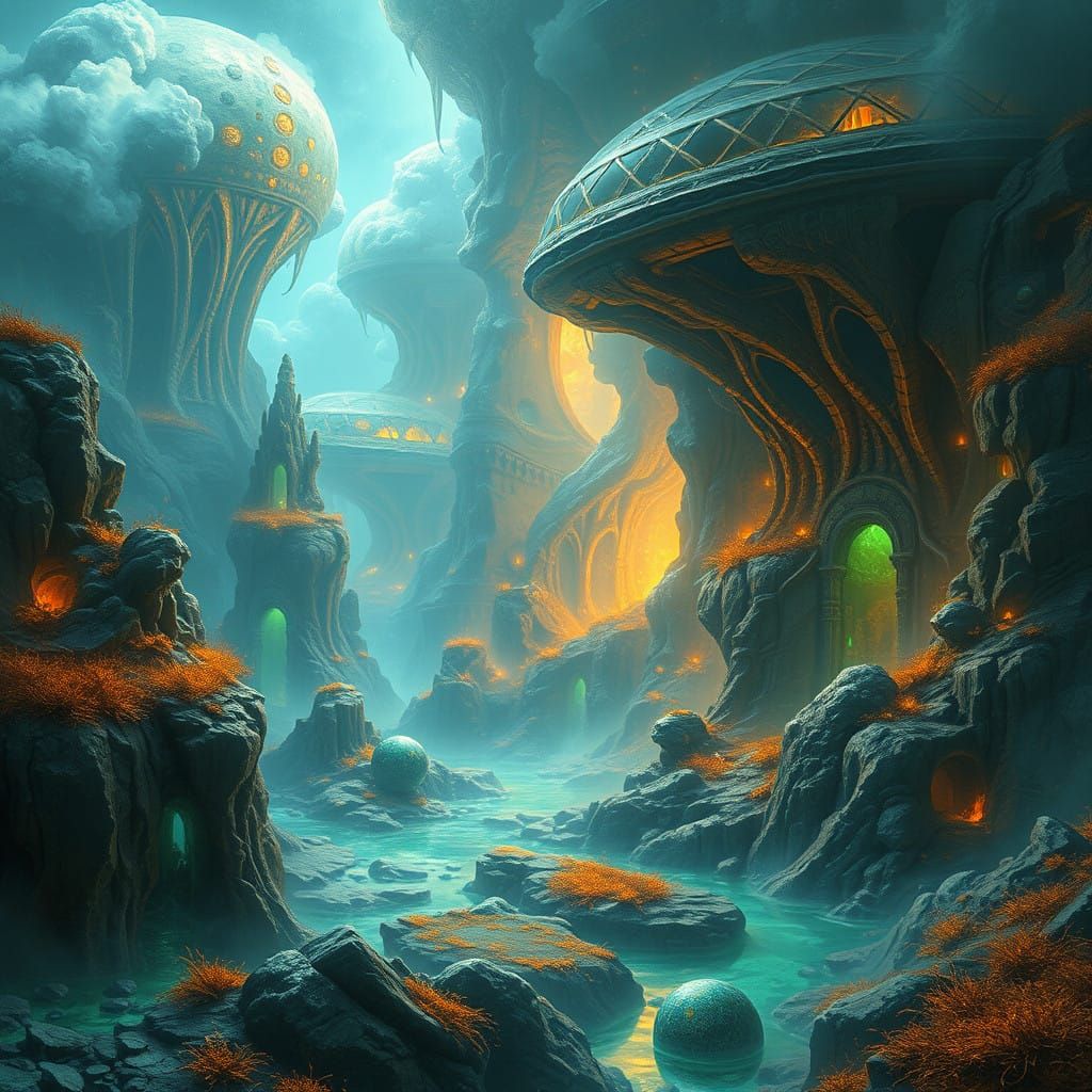 Ethereal Dreamscape Unfolds in Iridescent Beauty