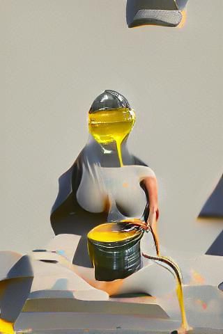 Photorealistic Oil Abstract Render