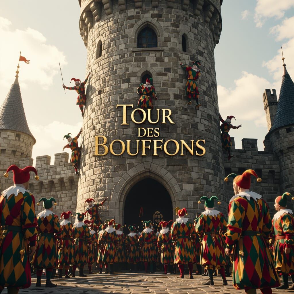 Epic Video Game Poster Tour des Bouffons with Jesters