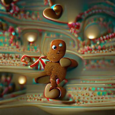 Beautiful 3D Gingerbread Man in 8K