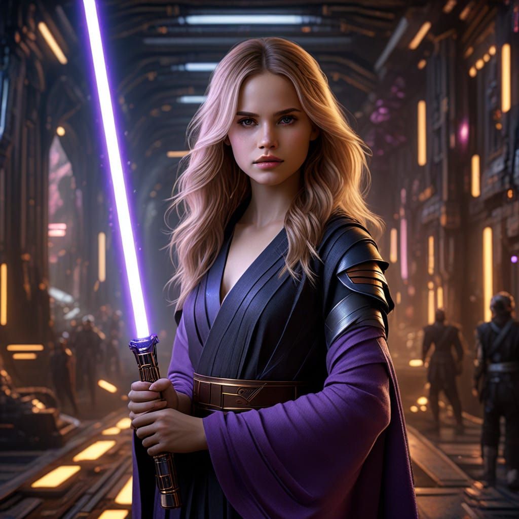 A Confident Jedi Padawan in a Deep Fantasy Realm